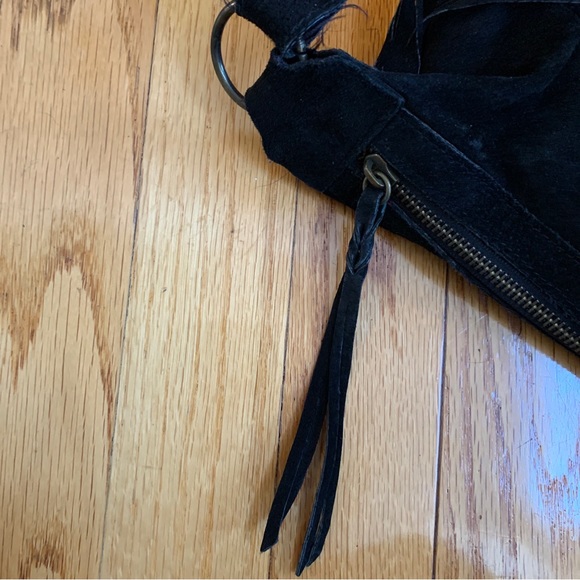 Roxy Black Suede Hobo or Western Purse with Fringe. - Picture 9 of 9